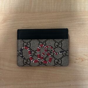Gucci GG Supreme Snake Card Holder